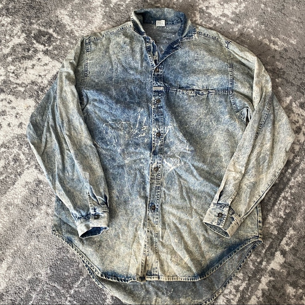 Vintage Traffic 90’s Acid Wash Denim Shirt